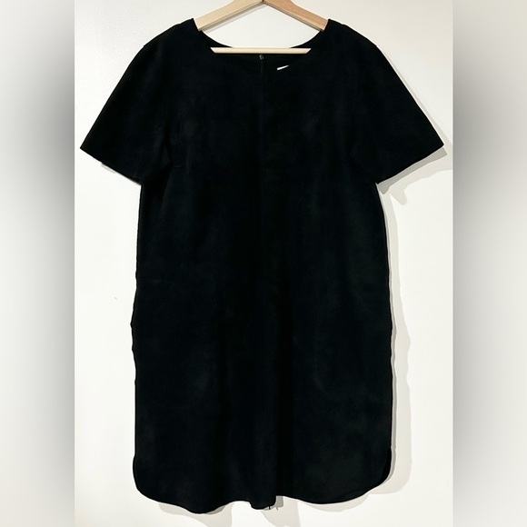 Velvet by Graham & Spencer Reya Faux Suede Mini Dress Black M - Picture 6 of 9